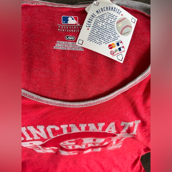 Majestic Cincinnati Reds MLB Baseball Red T-Shirt Women’s Sz: L - Picture 2 of 3